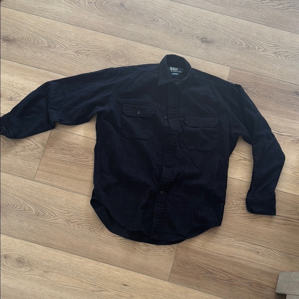 Ralph Lauren Polo Black Wool Shirt